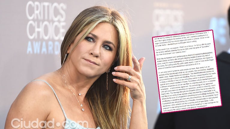 Jennifer Aniston y un fuerte mensaje público 