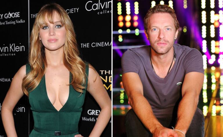 Jennifer Lawrence y Chris Martin. (Foto: Web)