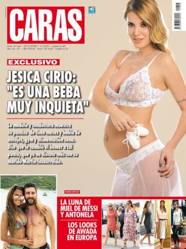 Jésica Cirio lució su pancita de cinco meses de embarazo y confirmó el sexo de su bebé: "Es una nena muy inquieta"