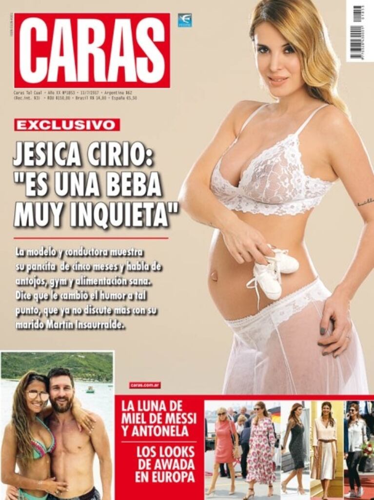 Jésica Cirio lució su pancita de cinco meses de embarazo y confirmó el sexo de su bebé: "Es una nena muy inquieta"