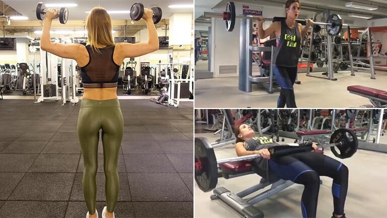 Jésica Cirio mostró sus súper curvas y su exigente entrenamiento. (Fotos: Instagram)