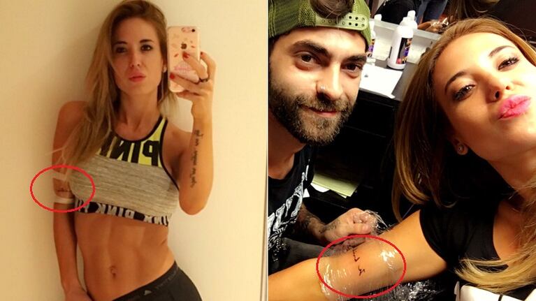 Jésica Cirio se hizo un nuevo tatuaje en francés