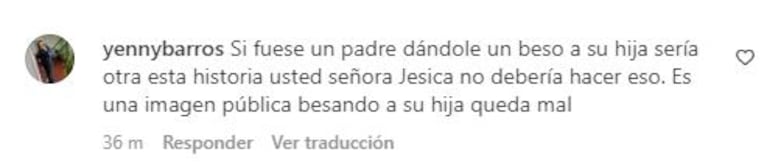 Jesica Cirio se mostró besando a su hija en la boca y desató una polémica