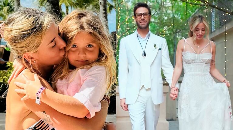 Jésica Cirio se mostró haciendo fiaca con su hija Chloé Insaurralde y su marido Elías Piccirillo.