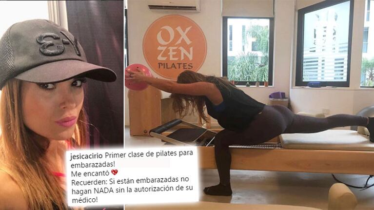 Jésica Cirio y la foto de su rutina fit para embarazadas que dividió las aguas 2.0