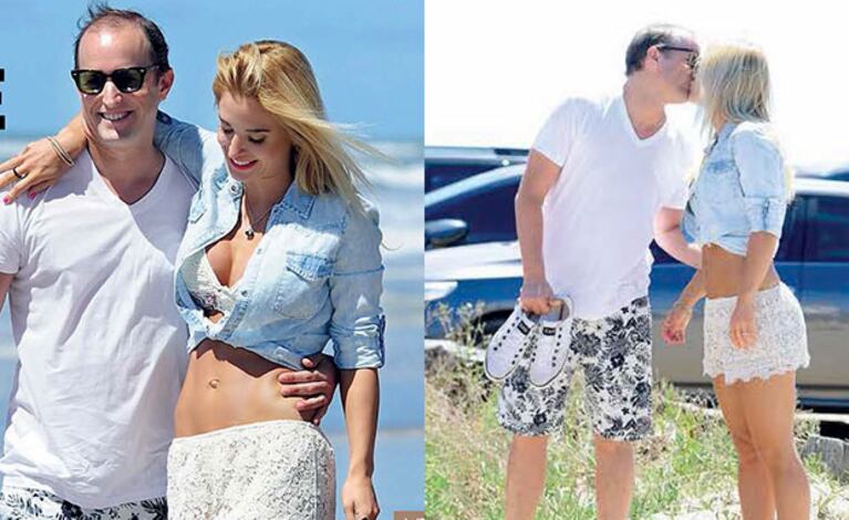Jésica Cirio y Martín Insaurralde, enamorados en Pinamar (Fotos: Gente). 