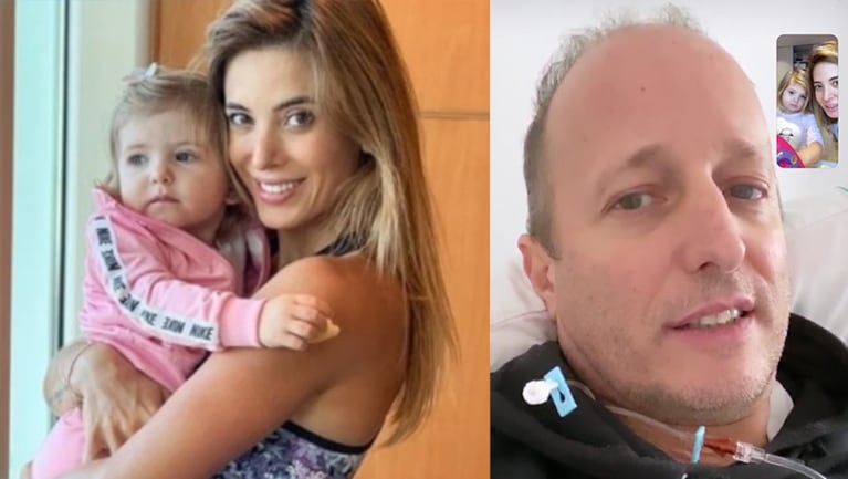 Jesica y su hija, firmes junto a Martín.
