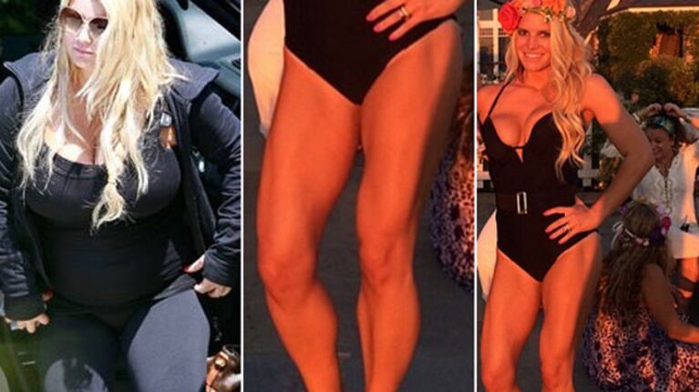 Jessica Simpson bajó 30 kilos tras dar a luz pero se le fue la mano en el gym: ¡mirá las piernas! (Foto: Web/Instagram)