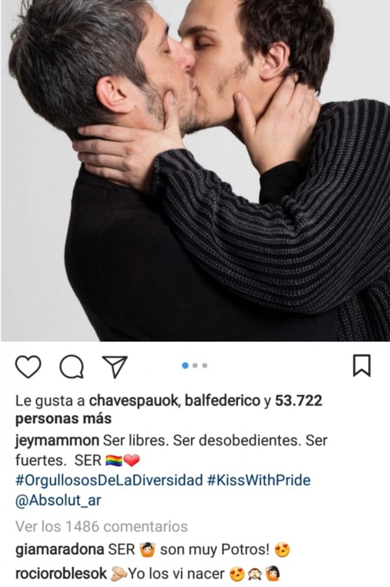 Jey Mammon presentó a su novio en las redes... ¡y a los besos!: "Ser libres. Ser desobedientes. Ser fuertes"