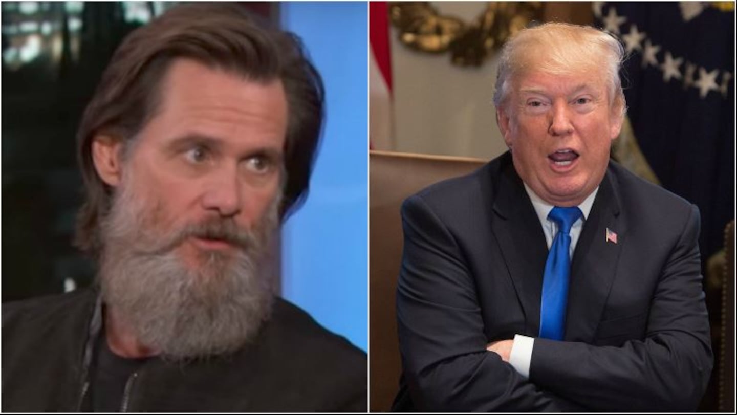 Jim Carrey provocativo con Donald Trump: publicó fotos de los cuadros que le dedicó al Presidente