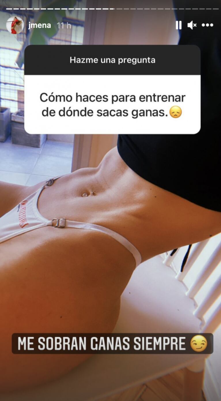 Jimena Barón aclaró si es verdad que se operó los abdominales: "¿Qué? Entreno de lunes a sábado"