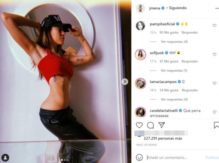 Jimena Barón arremetió contra una usuaria que calificó su cuerpo como 'esquelético': "Podés dejar de seguirme"