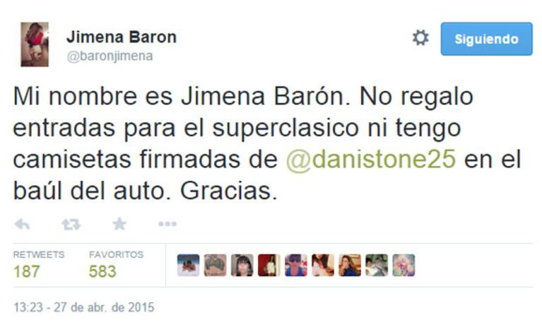 Jimena Barón, cansada de los pedidos por su marido (Fotos: Captura). 