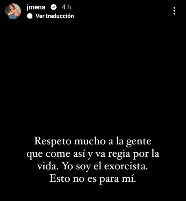 Jimena Barón comió “comida chatarra” todo el finde y mostró cómo impactó en su cara: “No puedo abrir el ojo”
