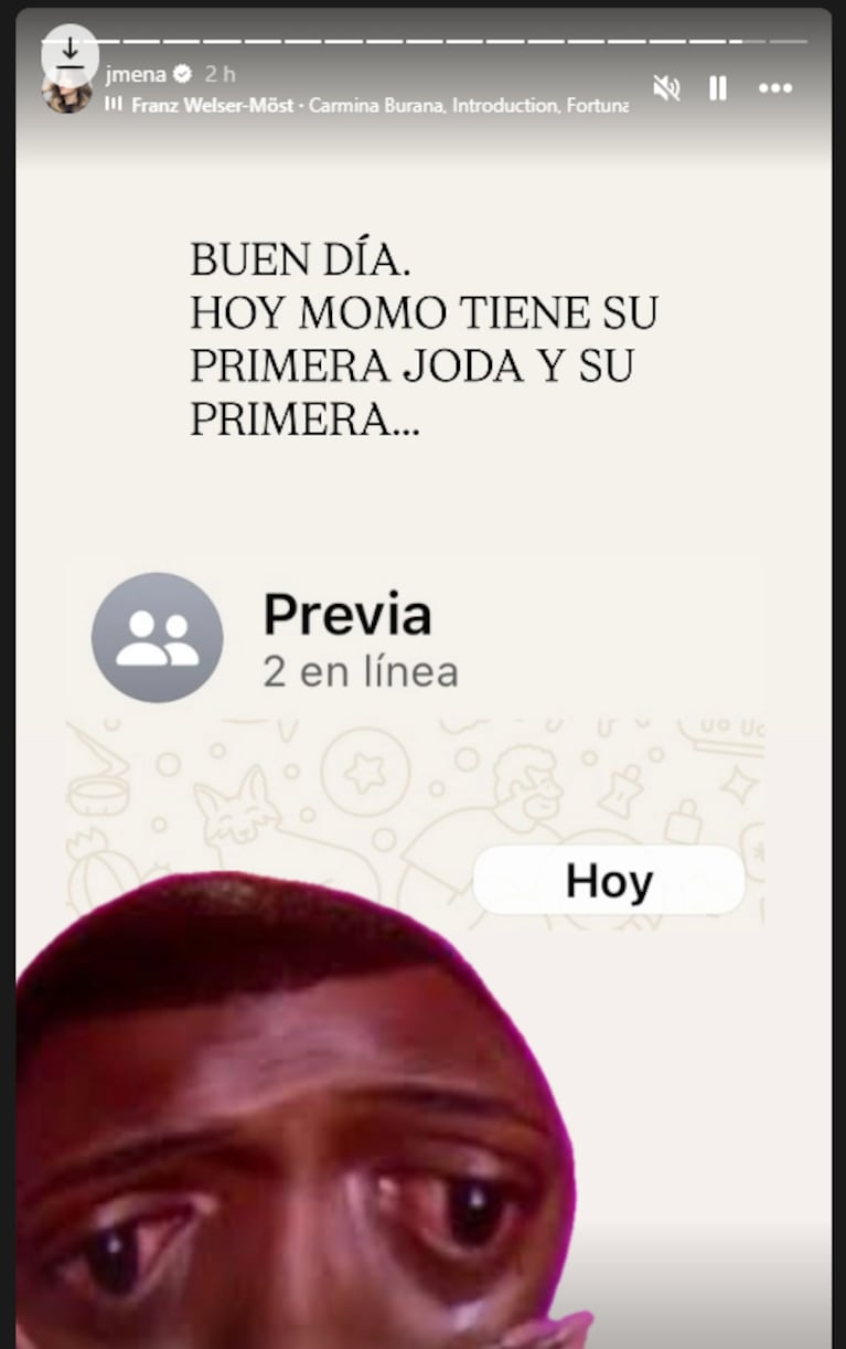 Jimena Barón compartió en redes el primer indicio de que su hijo Momo ya entró en la adolescencia: su primera previa. Crédito: Instagram