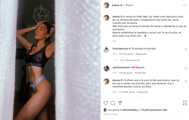 Jimena Barón compartió las divertidas fotos de sus vacaciones con Matías Palleiro: "Se puso todo muy lindo"