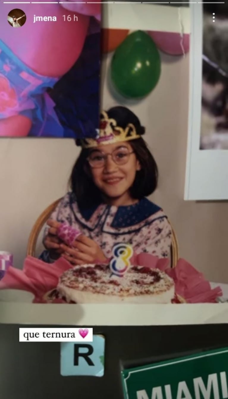 Jimena Barón compartió una dulce foto retro de cuando era chiquita: "Qué ternura"