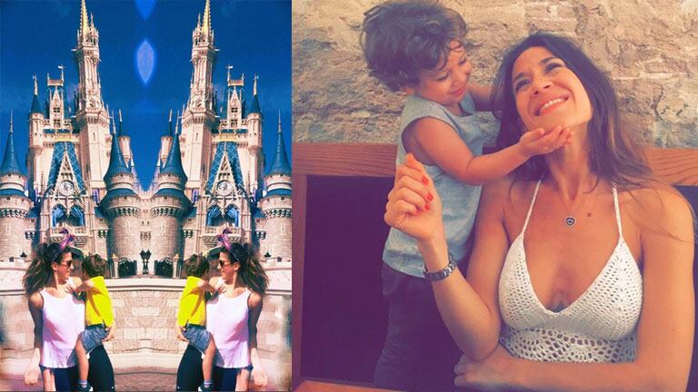 Jimena Barón con Morrison en Disney. Fotos: Instagram.