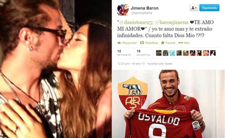 Jimena Barón con nuevo amor. (Fotos: Twitter @anti_boti)