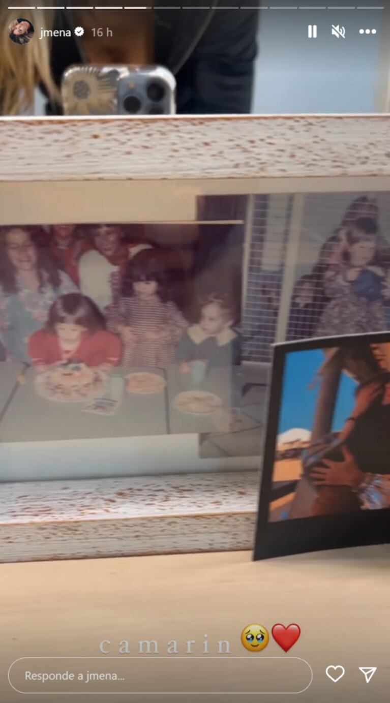 Jimena Barón conmovió a sus fans al mostrar las inéditas fotos familiares con las que decoró su camarín