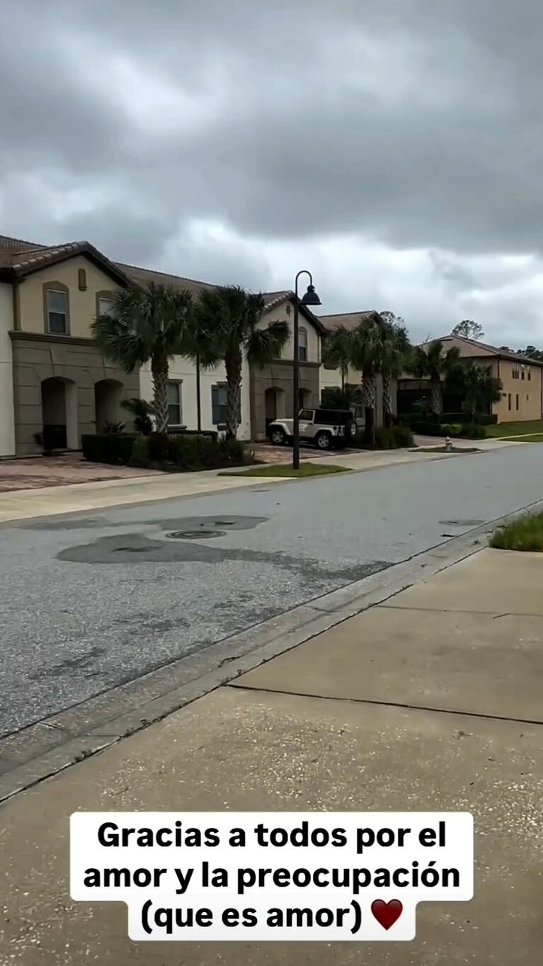 Jimena Barón contó cómo vivió el paso del huracán Milton en Orlando: “Fue tremendo”
