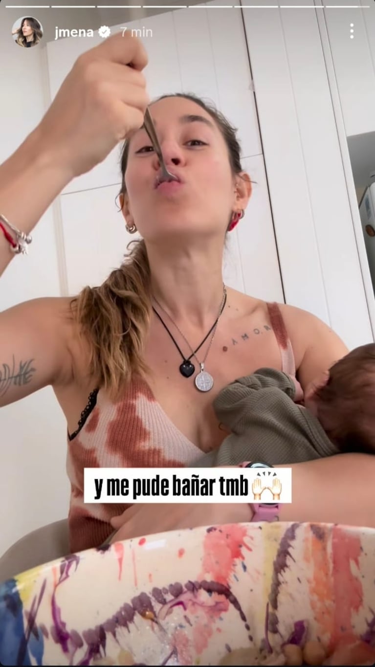 Jimena Barón en sus redes sociales con Arturo (Foto: Instagram).