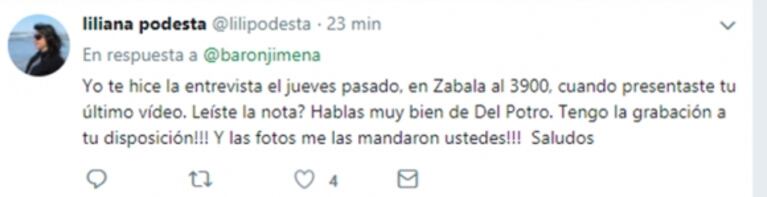 Jimena Barón, furiosa por la tapa de Pronto sobre su ruptura de Del Potro: "Jamás diría nada malo sobre él"