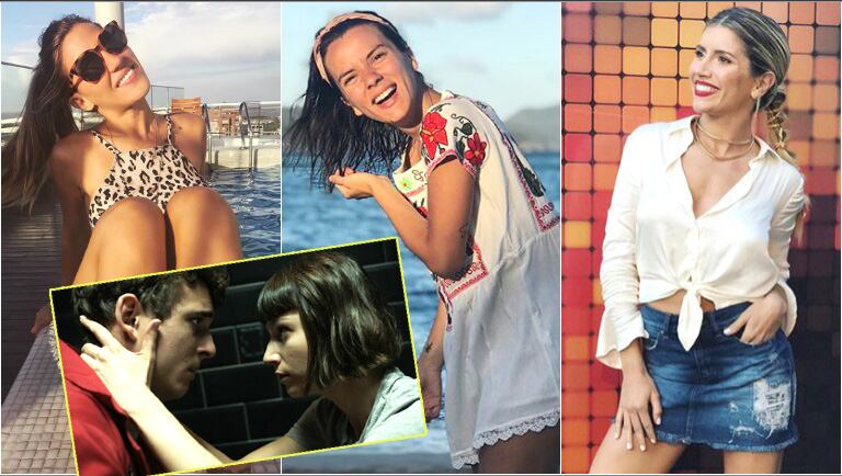 Jimena Barón, Laurita Fernández y Gimena Accardi, enloquecidas con el actor de la serie La casa de papel (Fotos: Instagram y Web)