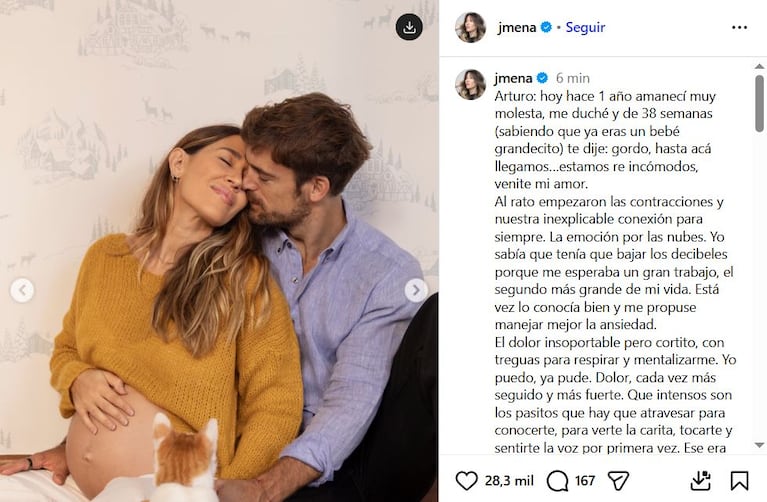 Jimena Barón le dedicó un tierno posteo a su segundo hijo (Foto: Instagram/@jmena).