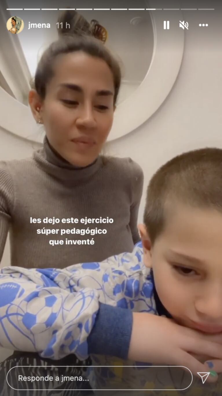 Jimena Barón mostró el cambio de look de Momo, que se rapó: "Momento histórico"