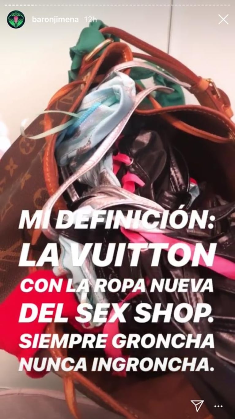 Jimena Barón mostró el contenido súper “hot” que lleva en su cartera: "Siempre groncha, nunca ingroncha"