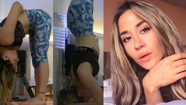 Jimena Barón mostró en qué consiste su rutina de estiramiento al despertar.
