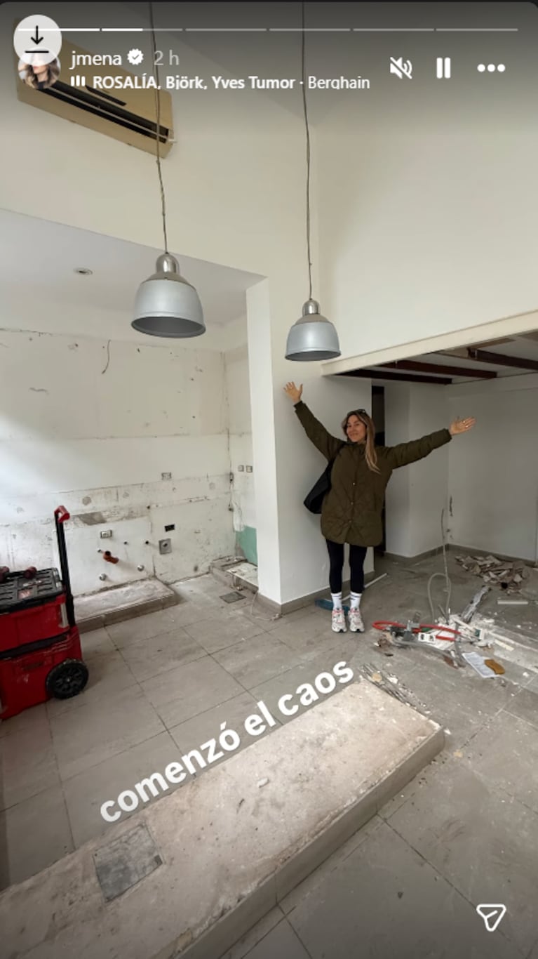 Jimena barón mostró las refacciones de su nueva casa. Crédito: Instagram