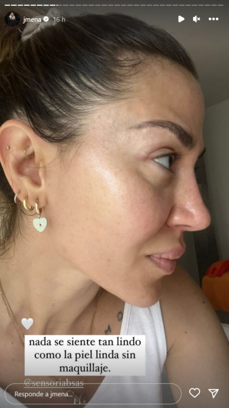 Jimena Barón mostró su rostro al natural: "La piel sin maquillaje"