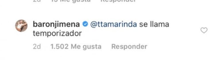 Jimena Barón publicó una foto desnuda: ¡su divertida respuesta cuando le preguntaron quién se la sacó!