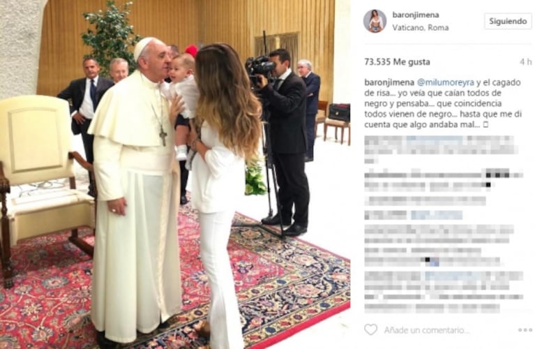 Jimena Barón recordó el papelón que vivió, años atrás, cuando fue a ver al Papa junto a su hijo Momo: "Daniel jamás me avisó, quería matarlo"