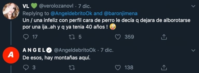 Jimena Barón respondió a un 'hater': "Te aseguro que si estuvieras conmigo quedarías alborotado también"