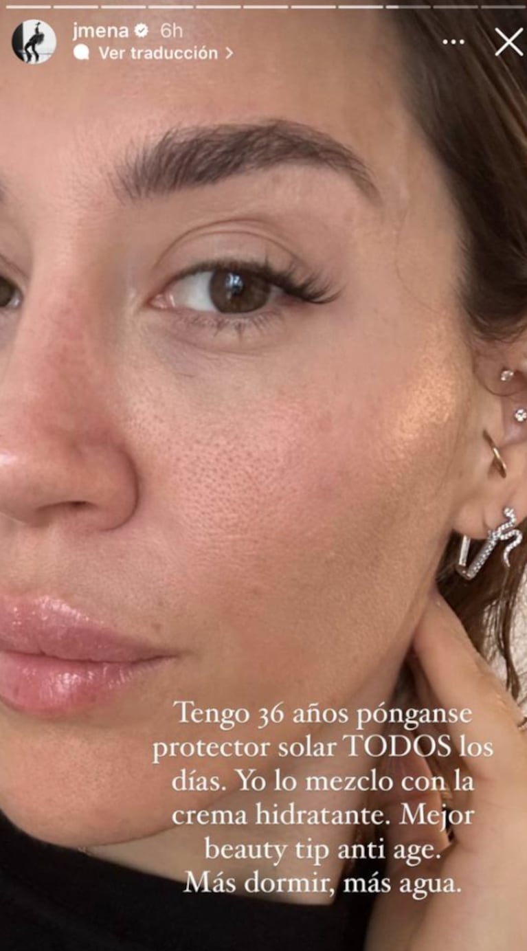 Jimena Barón reveló su secreto para lucir una piel espectacular sin maquillaje: "Mejor beauty tip anti age"
