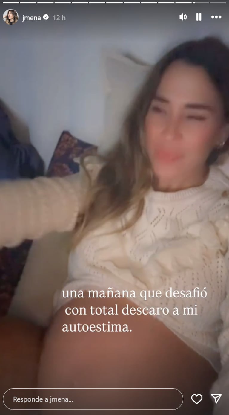 Jimena Barón se depiló sola estando embarazada. Foto: IG | jmena