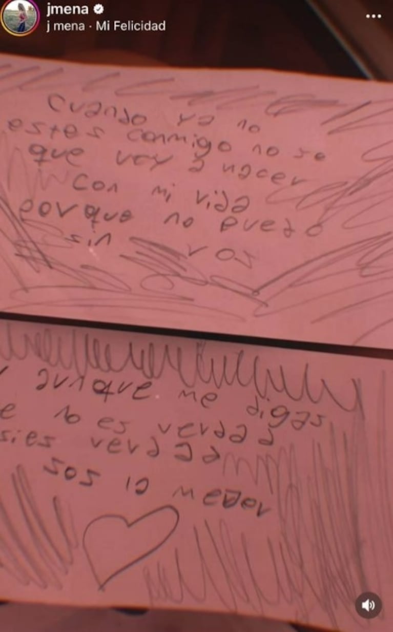 Jimena Barón se quebró en llanto ante la cariñosa carta que le escribió su hijo Momo Osvaldo