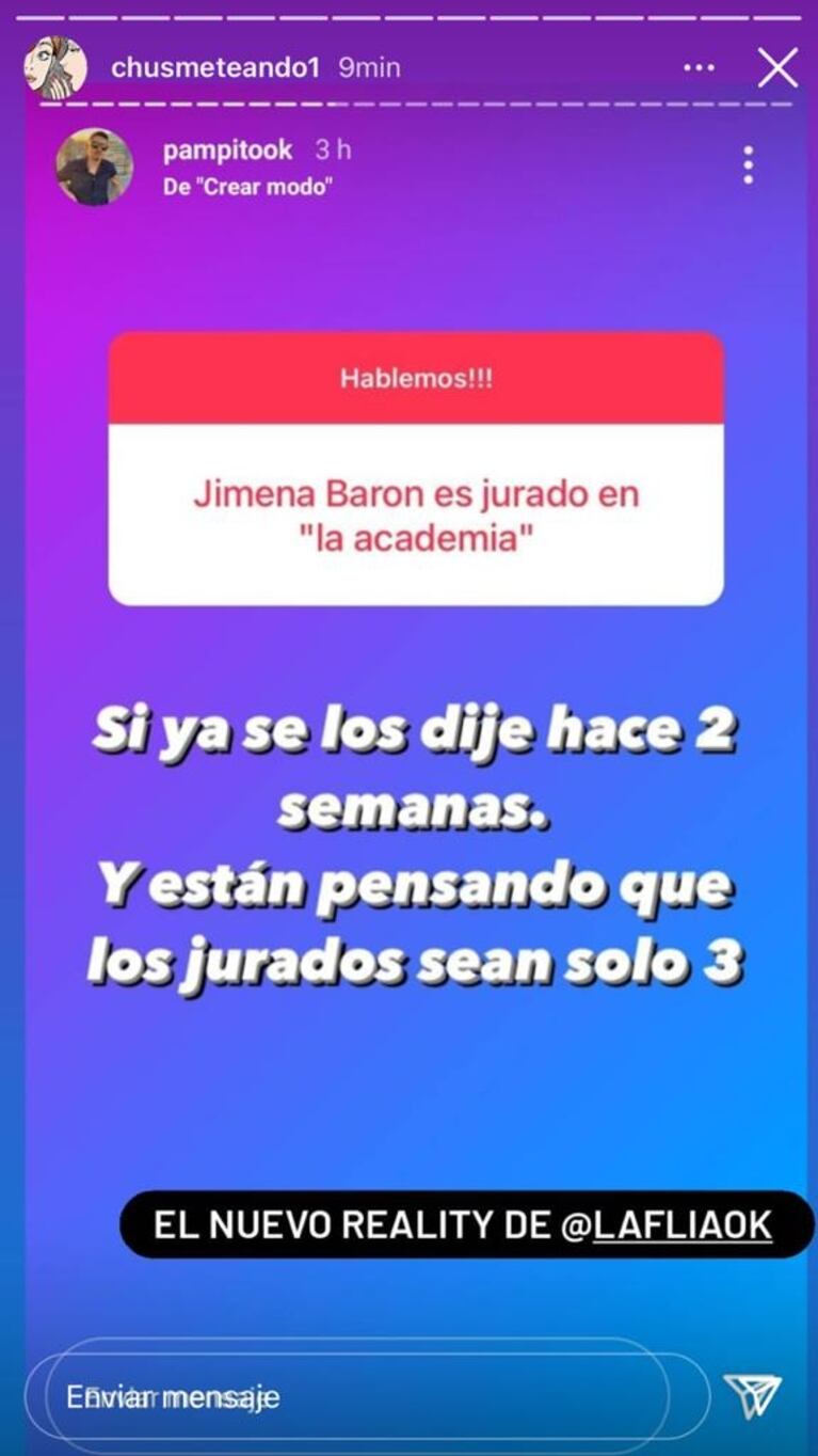 Jimena Barón sería la nueva jurado de La Academia de ShowMatch: "Están pensando en que sean solo tres"