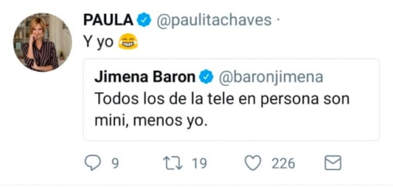 Jimena Barón, sobre la diferencia del cuerpo real y lo que plasma la TV: "Todos en persona son mini, menos yo"