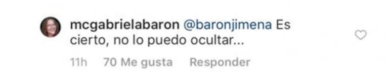 Jimena Barón subió fotos “chapando” con Mauro Caiazza... ¡y mirá el comentario de la mamá de la actriz!