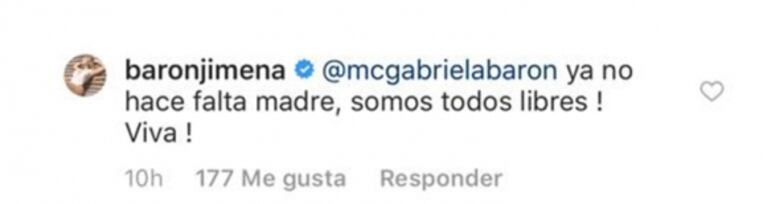 Jimena Barón subió fotos “chapando” con Mauro Caiazza... ¡y mirá el comentario de la mamá de la actriz!