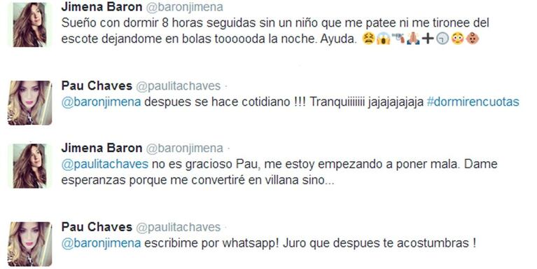 Jimena Barón, una mamá desesperada y con sueño (Foto: Twitter)