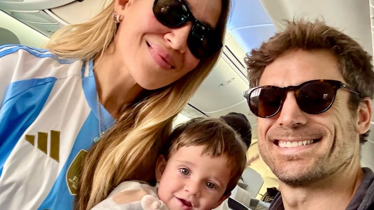 Jimena Barón viajó al Mundial con Matías Palleiro y su hijo Arturo. Crédito: Instagram