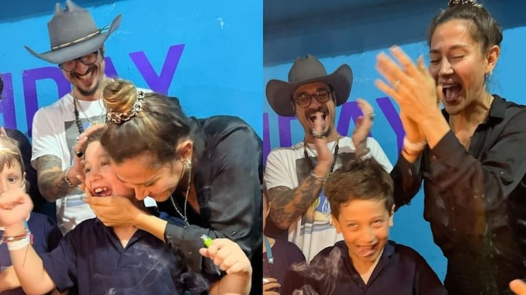 Jimena Barón y Daniel Osvaldo, juntos en el cumpleaños de Momo (Fotos: Instagram)