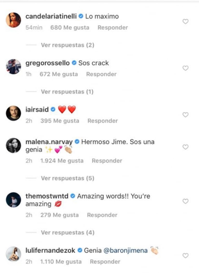 Jimena Barón y el descargo por su 'antes y después' físico: "Lejos de ofenderme, lo posteo yo con orgullo"