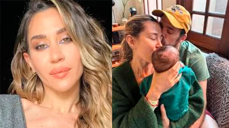 Jimena Barón y Matías Palleiro con Arturo (Fotos: redes sociales).