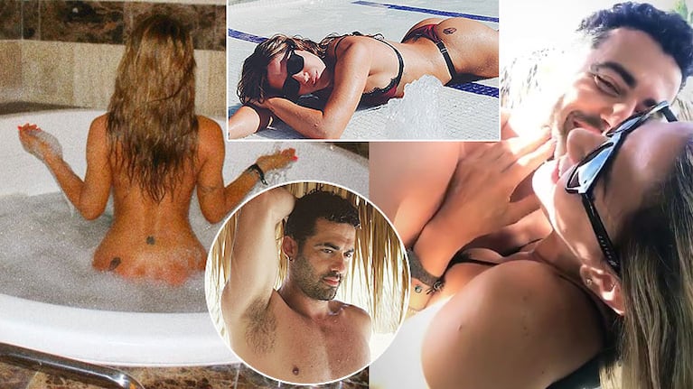 Jimena Barón y Mauro Caiazza, súper fogosos y enamorados en el Caribe. (Foto: Instagram)